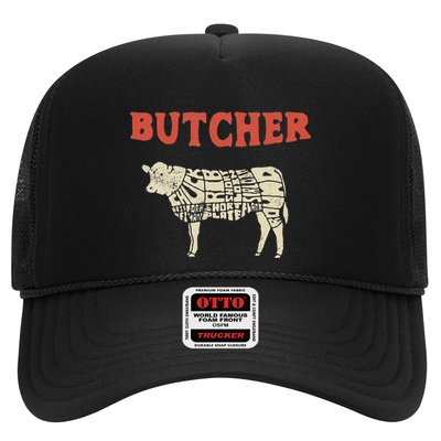 Butcher Cow Diagram Meat Lovers Steak Butchery Trucker Hat