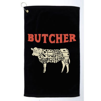 Butcher Cow Diagram Meat Lovers Steak Butchery Golf Towel