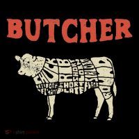 Butcher Cow Diagram Meat Lovers Steak Butchery Womens T-Shirt