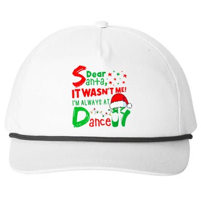 Ballet Christmas Dear Santa It WasnT Me IM Always At Dance Snapback Five-Panel Rope Hat