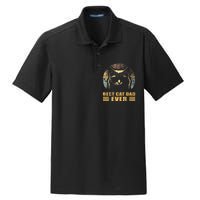 Best Cat Dad Ever FatherS Day Dry Zone Grid Polo