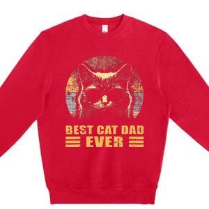 Best Cat Dad Ever FatherS Day Premium Crewneck Sweatshirt