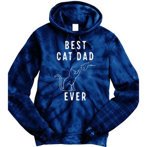 Best Cat Dad Ever Cat Daddy Paw Fist Bump Meow Cat Tie Dye Hoodie