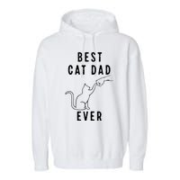 Best Cat Dad Ever Cat Daddy Paw Fist Bump Meow Cat Garment-Dyed Fleece Hoodie