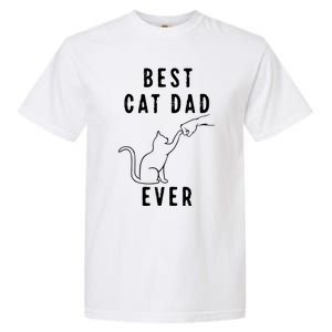 Best Cat Dad Ever Cat Daddy Paw Fist Bump Meow Cat Garment-Dyed Heavyweight T-Shirt