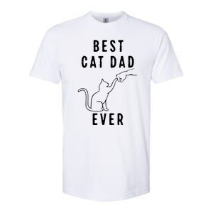 Best Cat Dad Ever Cat Daddy Paw Fist Bump Meow Cat Softstyle CVC T-Shirt