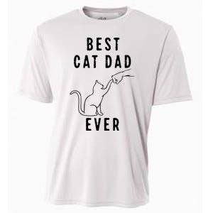 Best Cat Dad Ever Cat Daddy Paw Fist Bump Meow Cat Cooling Performance Crew T-Shirt