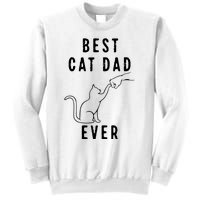 Best Cat Dad Ever Cat Daddy Paw Fist Bump Meow Cat Sweatshirt