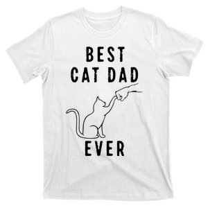 Best Cat Dad Ever Cat Daddy Paw Fist Bump Meow Cat T-Shirt