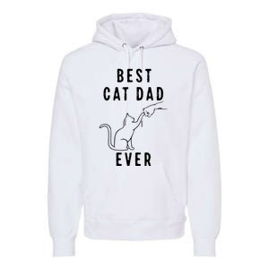 Best Cat Dad Ever Cat Daddy Paw Fist Bump Meow Cat Premium Hoodie