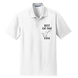 Best Cat Dad Ever Cat Daddy Paw Fist Bump Meow Cat Dry Zone Grid Polo