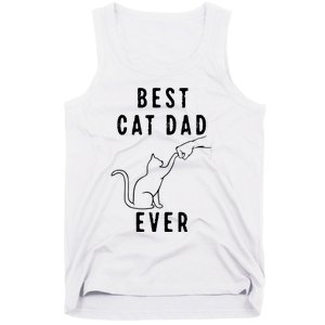 Best Cat Dad Ever Cat Daddy Paw Fist Bump Meow Cat Tank Top