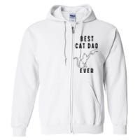 Best Cat Dad Ever Cat Daddy Paw Fist Bump Meow Cat Full Zip Hoodie