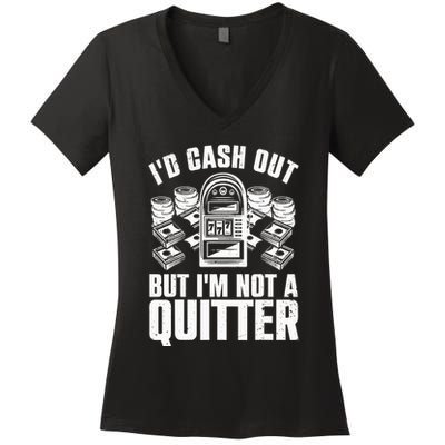 Best Casino Design For Casino Gambling Gamblers Women's V-Neck T-Shirt