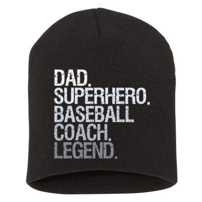 Baseball coach dad Short Acrylic Beanie