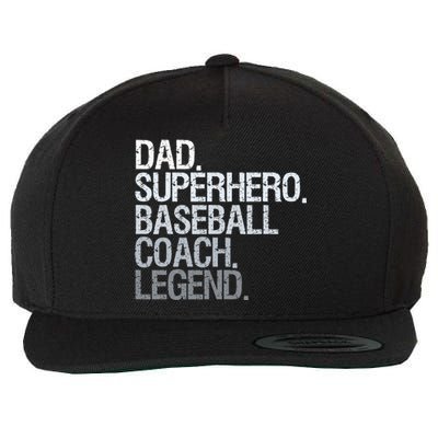 Baseball coach dad Wool Snapback Cap