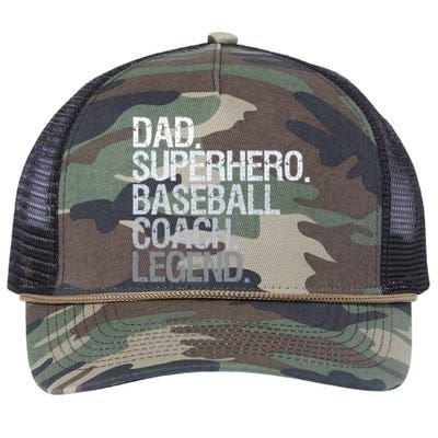 Baseball coach dad Retro Rope Trucker Hat Cap