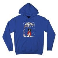 Border Collie Dog Tree Christmas Snow Pajama Xmas Dog Lover Cool Gift Tall Hoodie