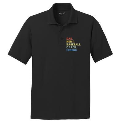 Baseball Coach Dad Gift PosiCharge RacerMesh Polo