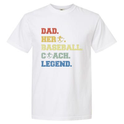 Baseball Coach Dad Gift Garment-Dyed Heavyweight T-Shirt