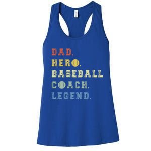 Baseball Coach Dad Gift Women's Racerback Tank