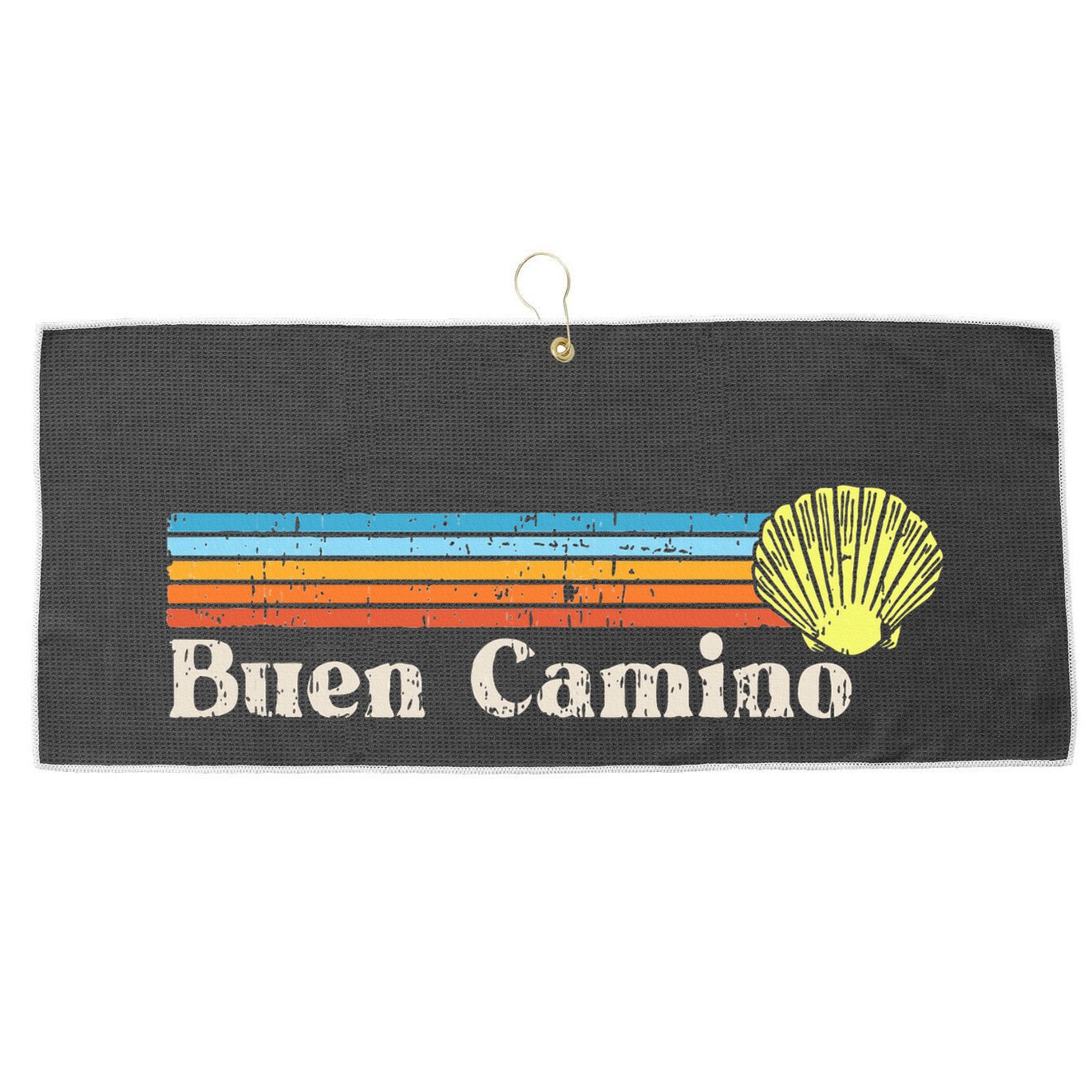 Buen Camino De Santiago De Compostela Large Microfiber Waffle Golf Towel