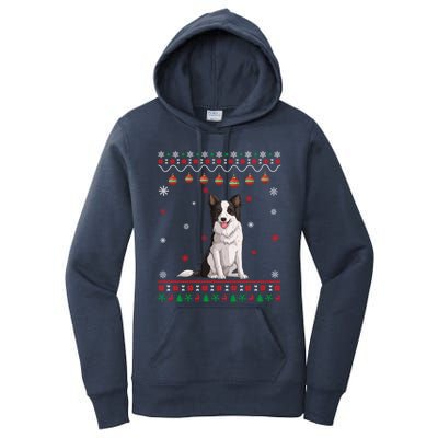 Border Collie Dog Ugly Xmas Design Matching Ugly Christmas Gift Women's Pullover Hoodie