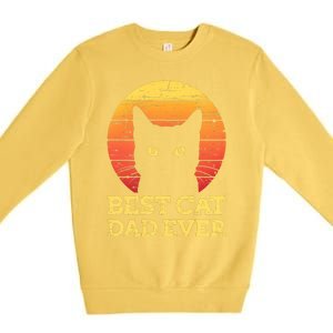 Best Cat Dad Ever Cat Daddy Cat Lover Cat Father Gift Premium Crewneck Sweatshirt