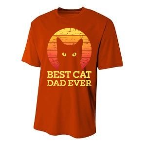 Best Cat Dad Ever Cat Daddy Cat Lover Cat Father Gift Performance Sprint T-Shirt