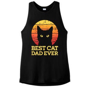 Best Cat Dad Ever Cat Daddy Cat Lover Cat Father Gift Ladies PosiCharge Tri-Blend Wicking Tank