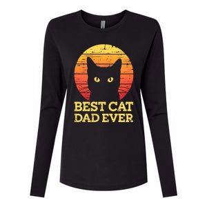 Best Cat Dad Ever Cat Daddy Cat Lover Cat Father Gift Womens Cotton Relaxed Long Sleeve T-Shirt