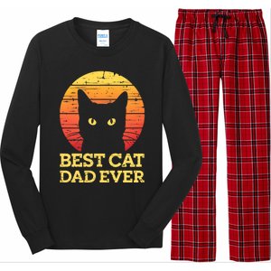 Best Cat Dad Ever Cat Daddy Cat Lover Cat Father Gift Long Sleeve Pajama Set