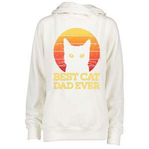 Best Cat Dad Ever Cat Daddy Cat Lover Cat Father Gift Womens Funnel Neck Pullover Hood