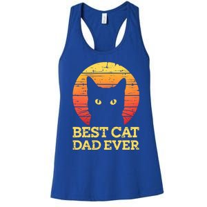 Best Cat Dad Ever Cat Daddy Cat Lover Cat Father Gift Women's Racerback Tank