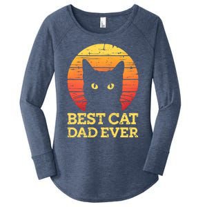 Best Cat Dad Ever Cat Daddy Cat Lover Cat Father Gift Women's Perfect Tri Tunic Long Sleeve Shirt