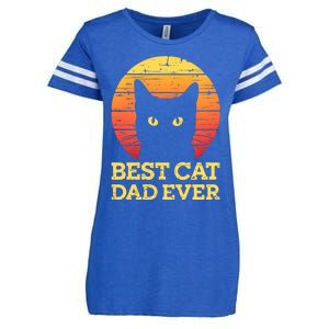 Best Cat Dad Ever Cat Daddy Cat Lover Cat Father Gift Enza Ladies Jersey Football T-Shirt