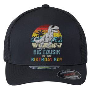 Big Cousin Dinosaur Of The Birthday Matching Family Flexfit Unipanel Trucker Cap