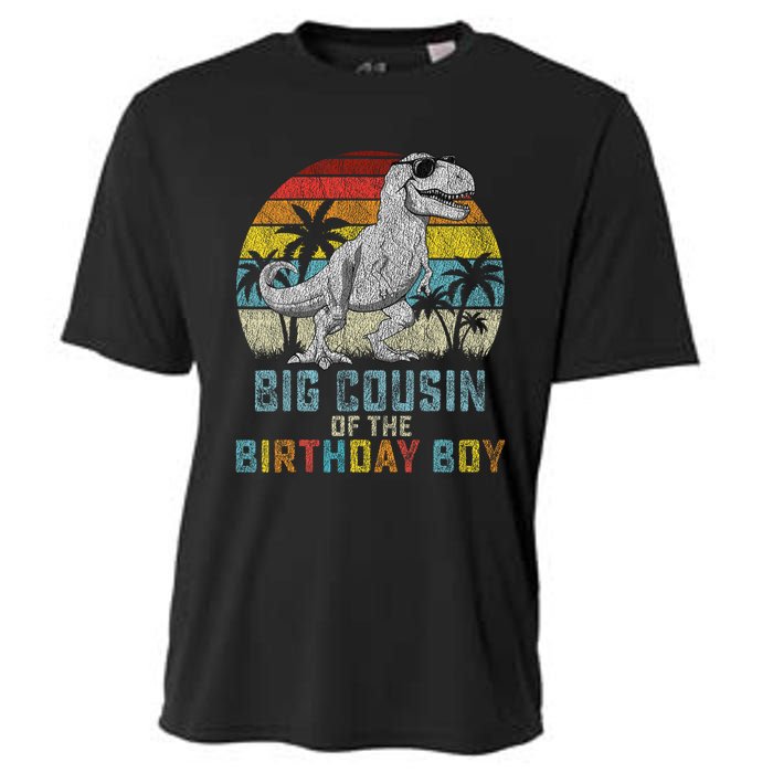 Big Cousin Dinosaur Of The Birthday Matching Family Cooling Performance Crew T-Shirt