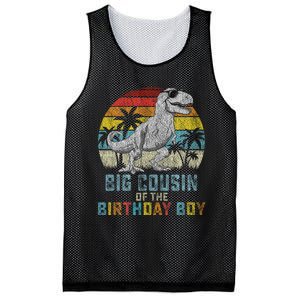 Big Cousin Dinosaur Of The Birthday Matching Family Mesh Reversible Basketball Jersey Tank