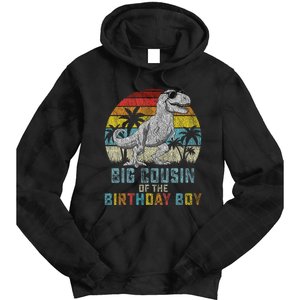 Big Cousin Dinosaur Of The Birthday Matching Family Tie Dye Hoodie