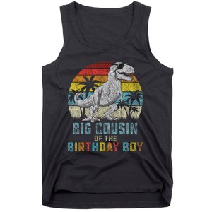 Big Cousin Dinosaur Of The Birthday Matching Family Tank Top