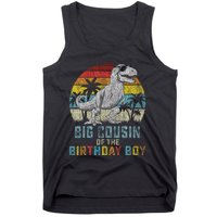 Big Cousin Dinosaur Of The Birthday Matching Family Tank Top