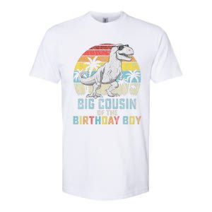 Big Cousin Dinosaur Of The Birthday Matching Family Softstyle CVC T-Shirt