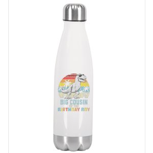 Big Cousin Dinosaur Of The Birthday Matching Family Stainless Steel Insulated Water Bottle