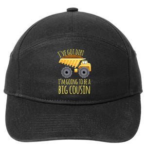 Big Cousin Digger Construction Design For Pregnancy Reveal 7-Panel Snapback Hat