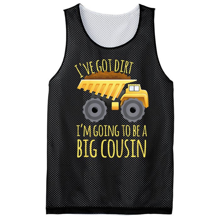 Big Cousin Digger Construction Design For Pregnancy Reveal Mesh Reversible Basketball Jersey Tank