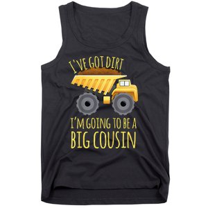 Big Cousin Digger Construction Design For Pregnancy Reveal Tank Top