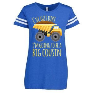 Big Cousin Digger Construction Design For Pregnancy Reveal Enza Ladies Jersey Football T-Shirt