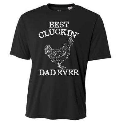 Best Cluckin' Dad Ever Funny Father's Day Chicken Farm Cooling Performance Crew T-Shirt