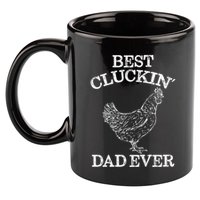 Best Cluckin' Dad Ever Funny Father's Day Chicken Farm 11oz C Handle Ceramic Mug